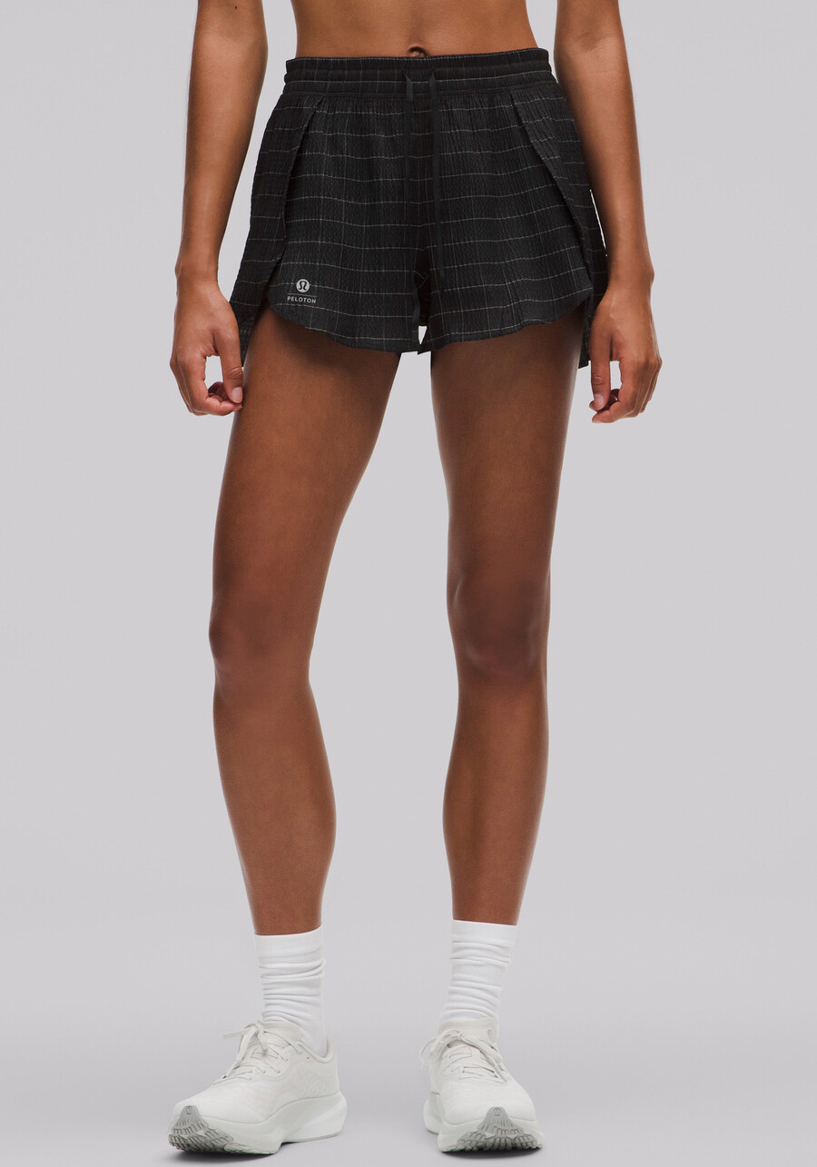 negative split textured run short 25 reflektierend