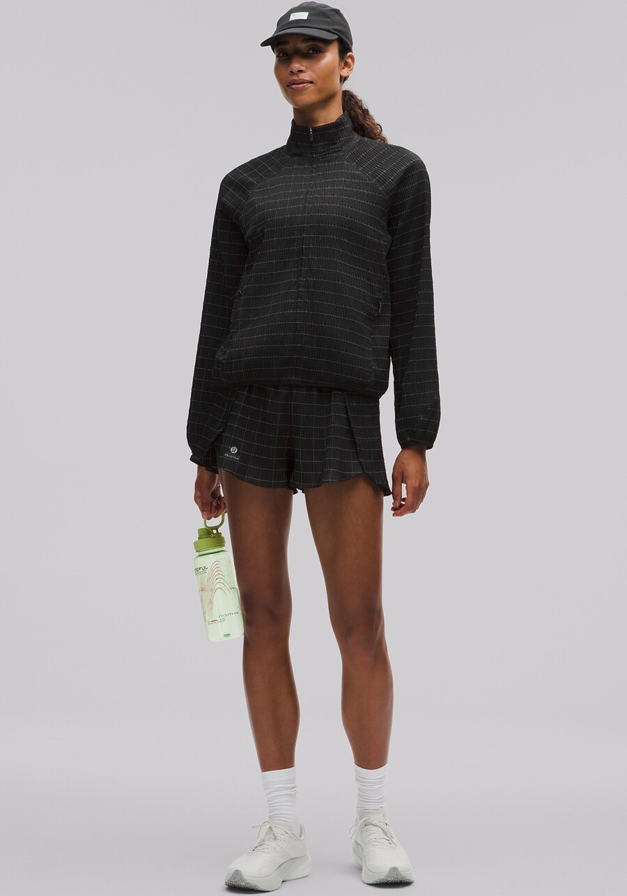 negative split textured run short 25 reflektierend