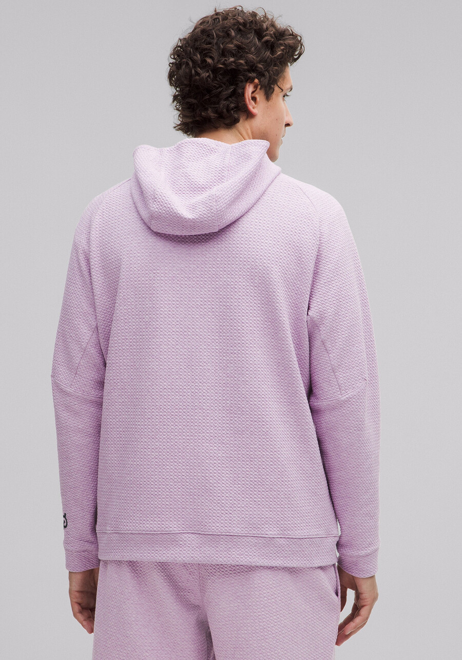 hoodie aus strukturierter doppelt gestrickter baumwolle