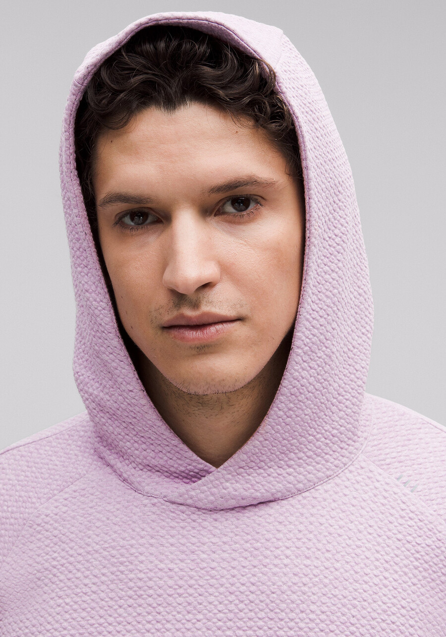 hoodie aus strukturierter doppelt gestrickter baumwolle