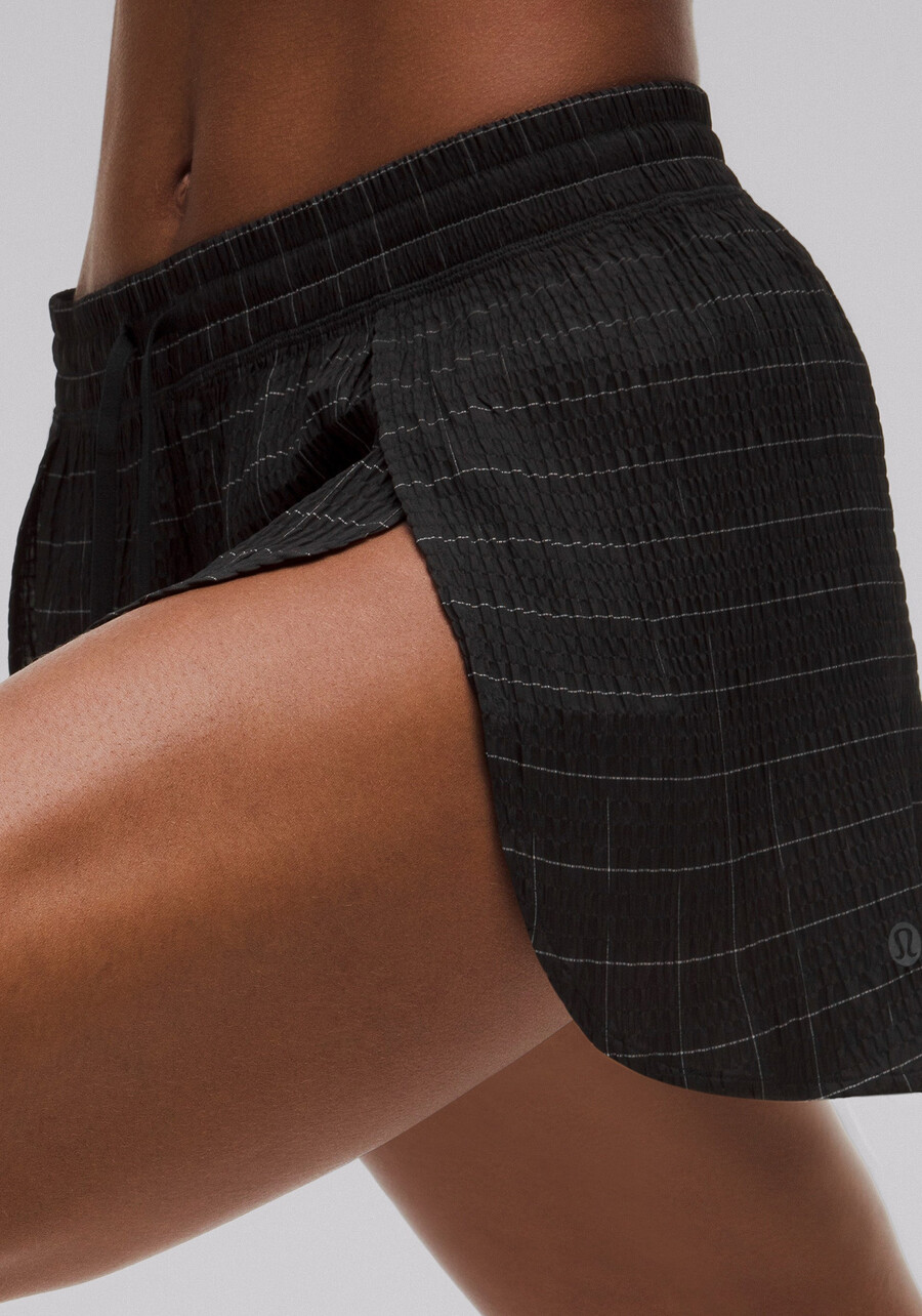 negative split textured run short 25 reflektierend