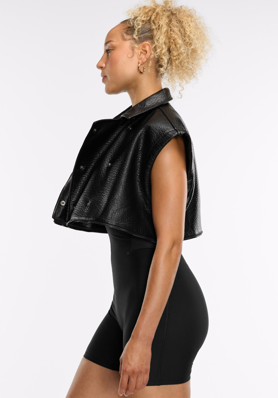 motorradjacke aus kunstleder