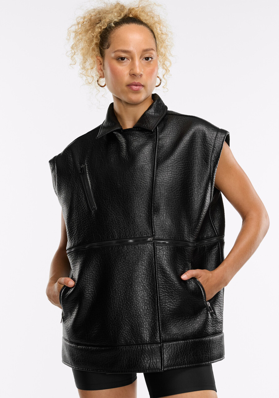 motorradjacke aus kunstleder
