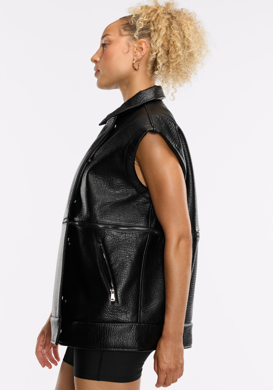 motorradjacke aus kunstleder