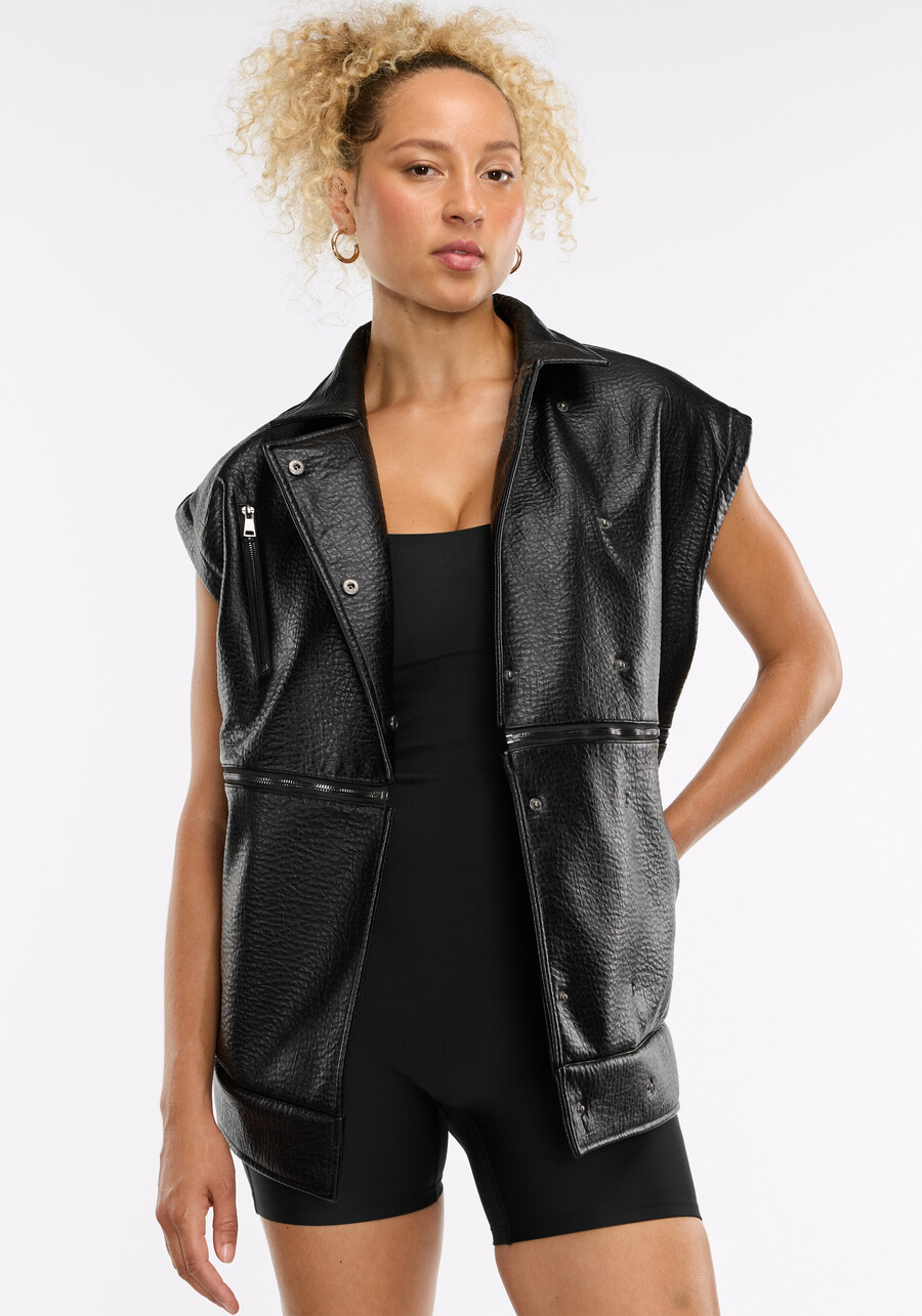 motorradjacke aus kunstleder