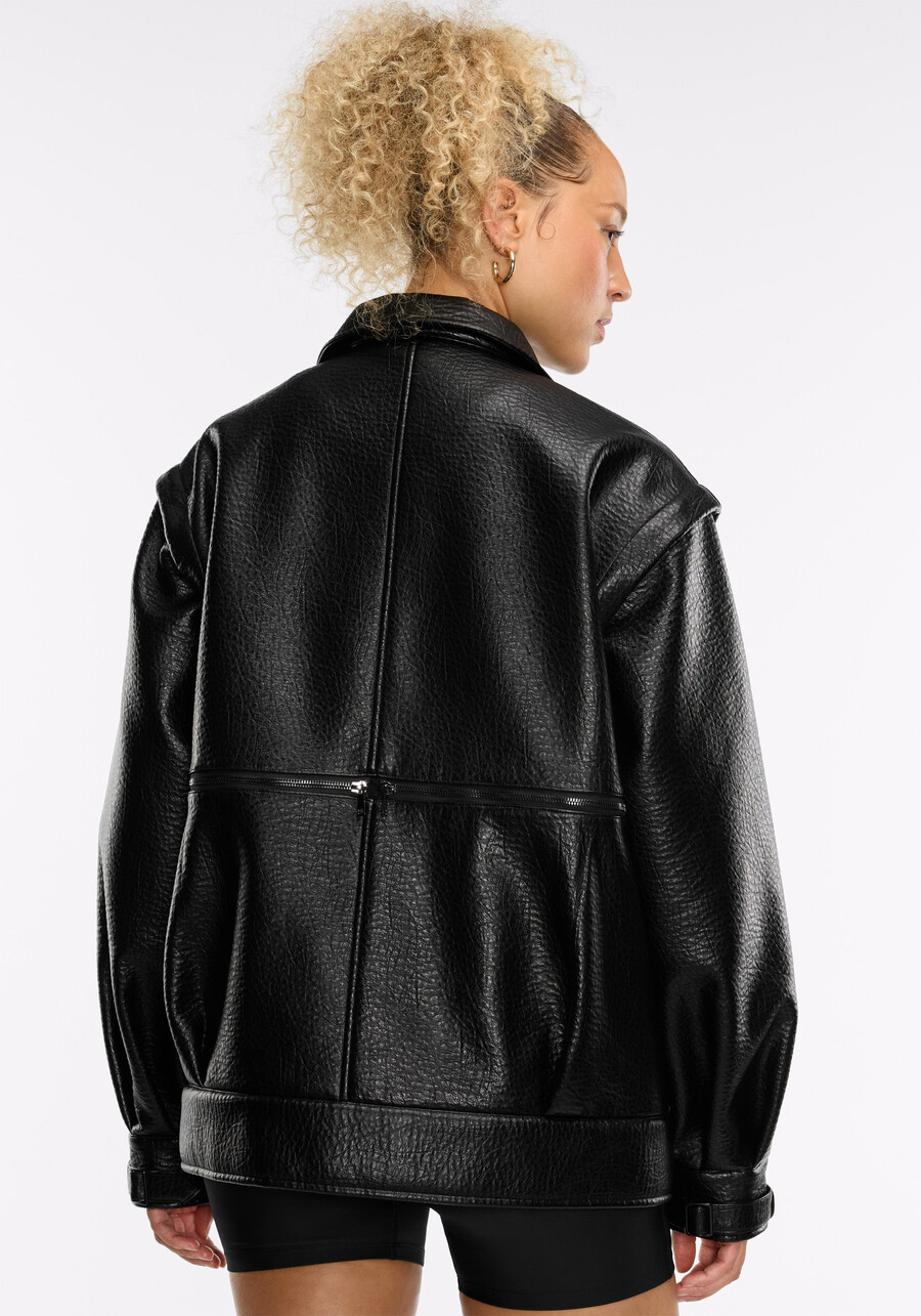 motorradjacke aus kunstleder