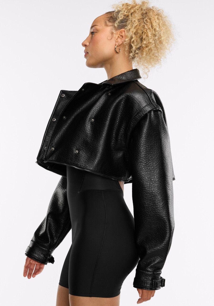 motorradjacke aus kunstleder