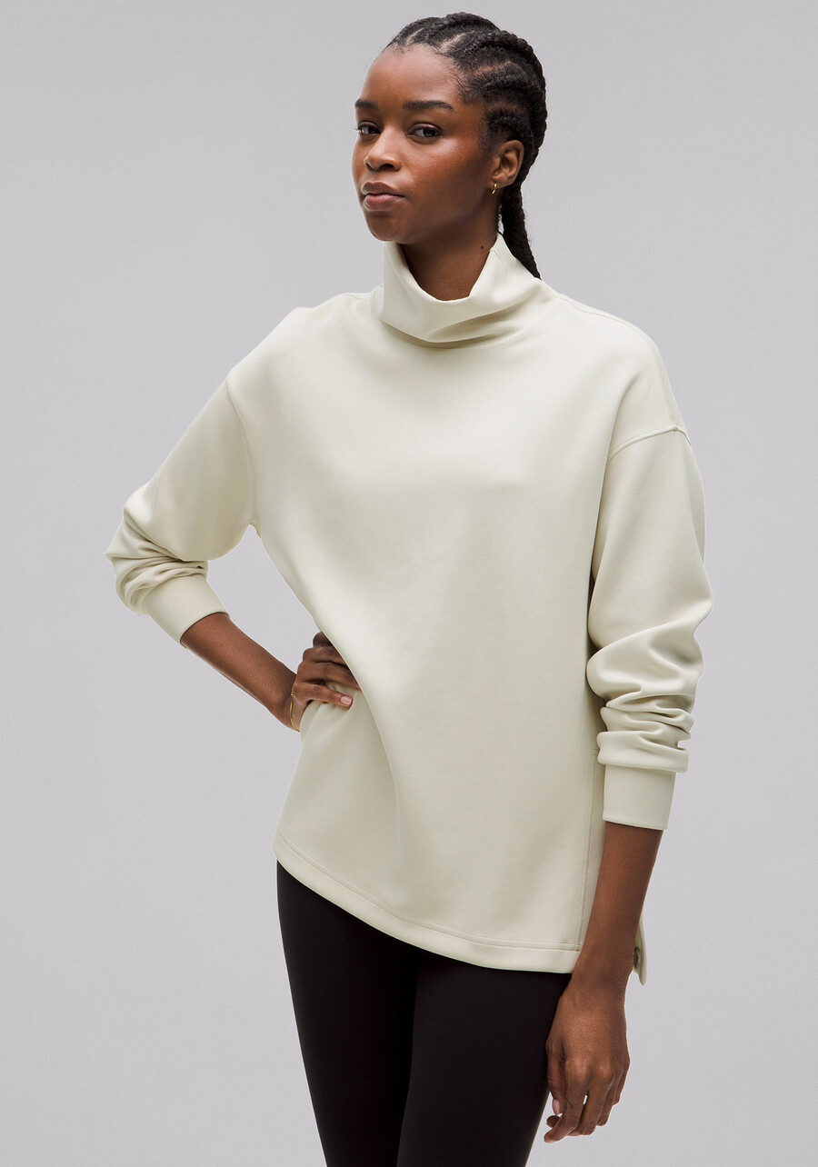 softtreme long pullover mit stehkragen