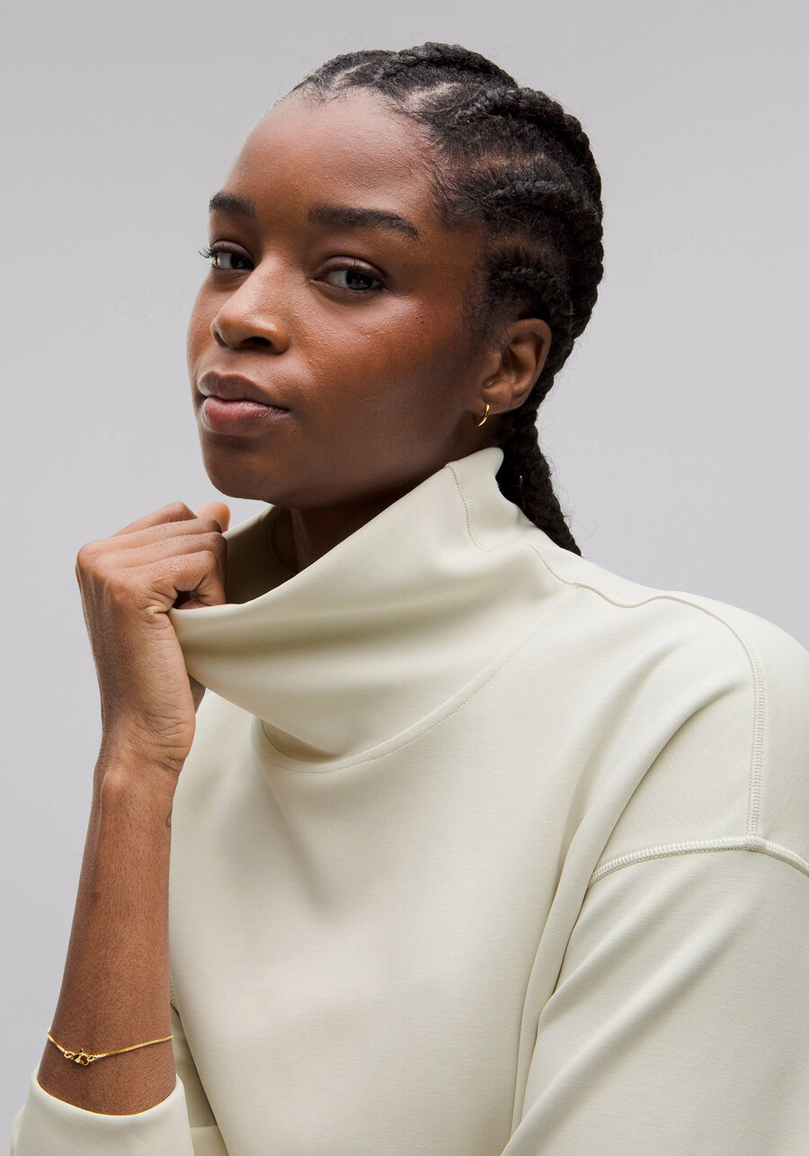 softtreme long pullover mit stehkragen