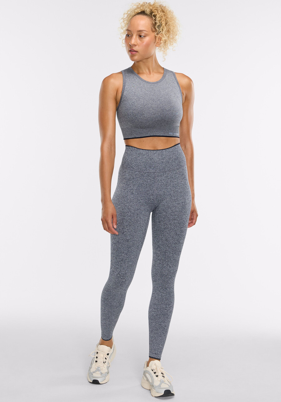 melange micro rib seamless leggings