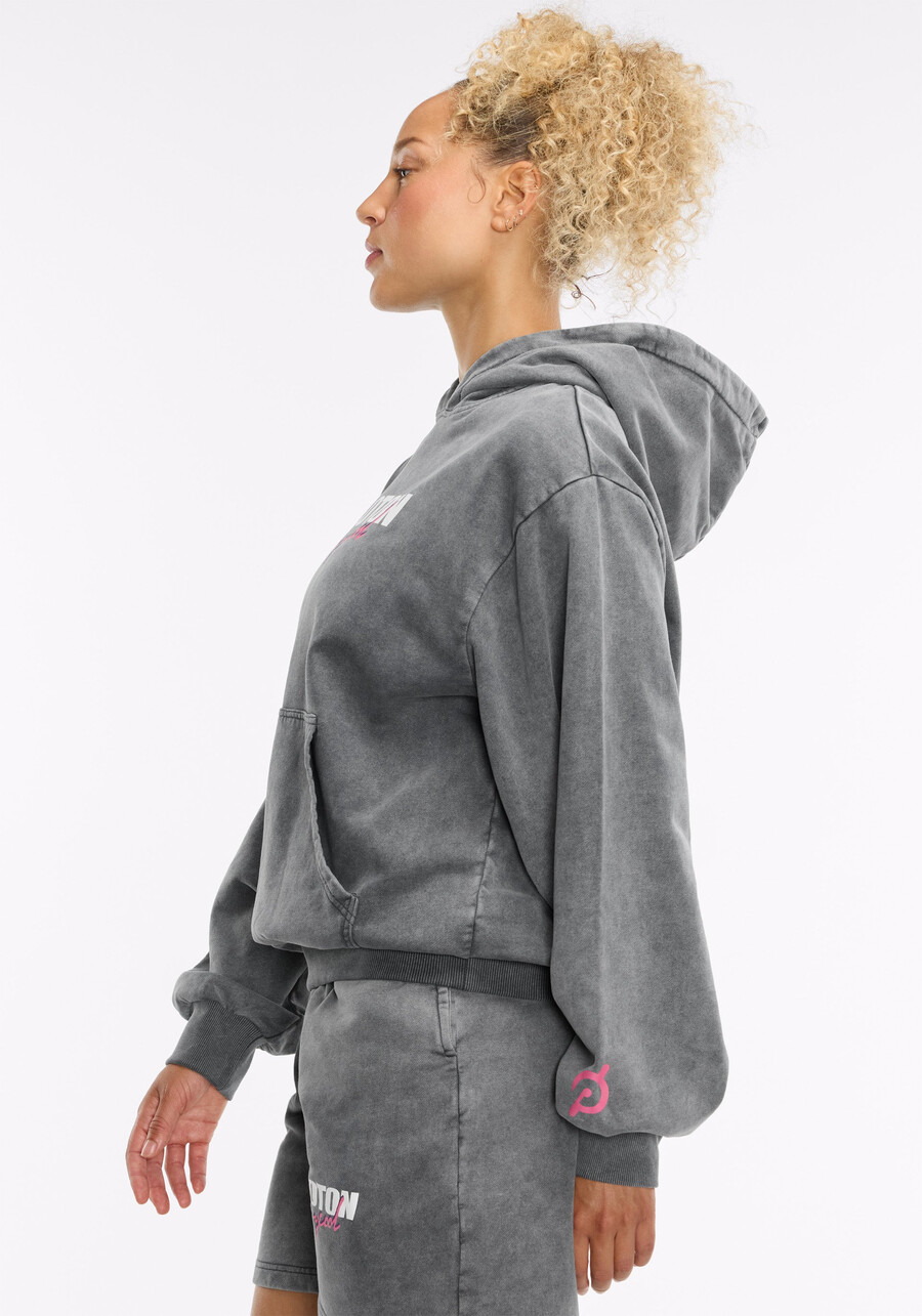 peloton x staycool acid wash logo hoodie